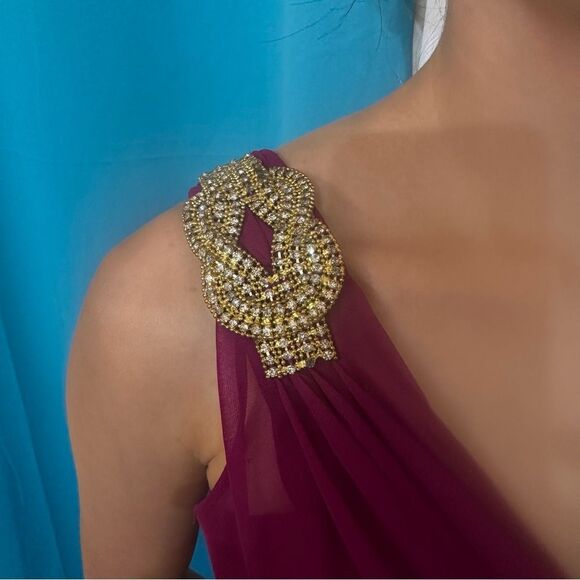 Z4 Xscape Fuchsia / Magenta One-Shoulder Gown - Picture 6 of 8